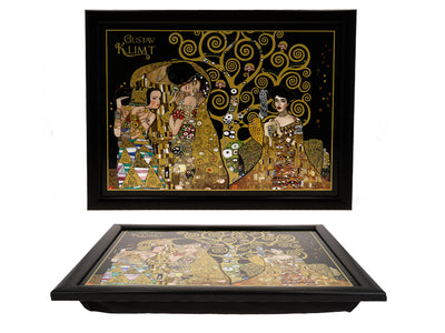 Laptopunderlag G. Klimt, Kolaż (CARMANI) med mulighed for personlig gravering, ideelt som gave, mål 30.5x40.5cm, stilfuldt og behageligt til arbejde på skødet