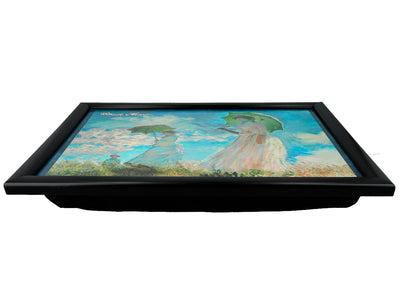 Laptopunderlag C. Monet, Kvinde med parasol, personliggjort med mulighed for gravering, elegant og kunstnerisk, 30.5x40.5cm, ideelt som gave