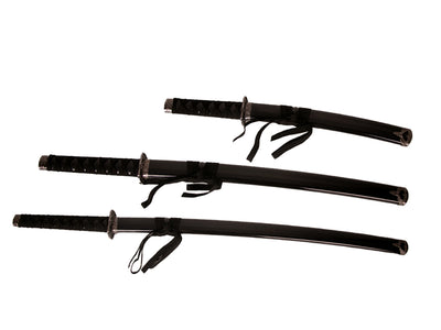 Sæt med 3 samuraisværd på stander med mulighed for personlig gravering