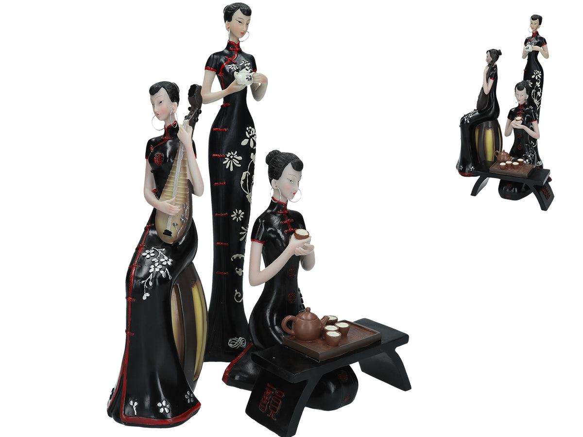 Geishafigur med mulighed for personlig gravering, højde fra 21 cm til 33 cm, ideel som gave