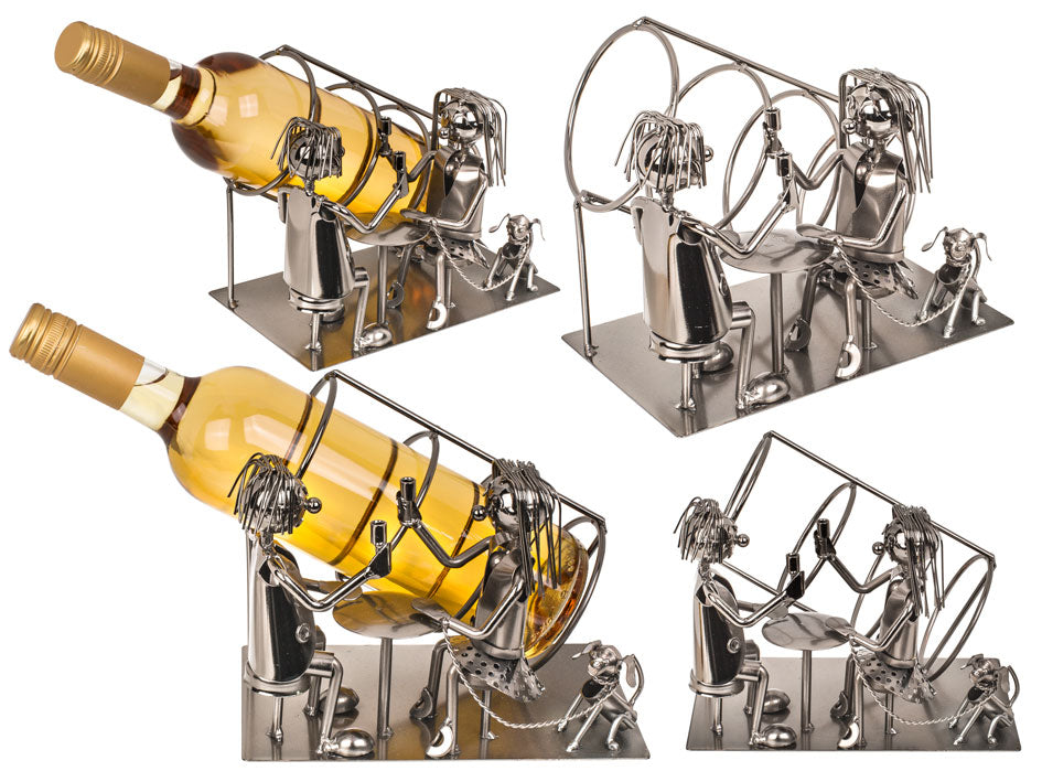 Metalvinholder - forelsket par VIII, mulighed for personlig gravering