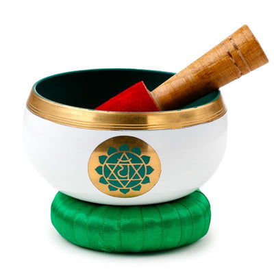 Syngeskål - grønt chakra, diameter 10 cm, højde 5 cm