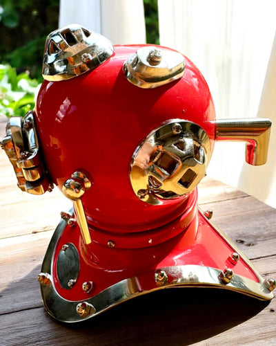 Dybdeopdagerens Hjelm - Samlerudgave med Mulighed for Gravering, 35 cm, gave til brandmand eller dykker