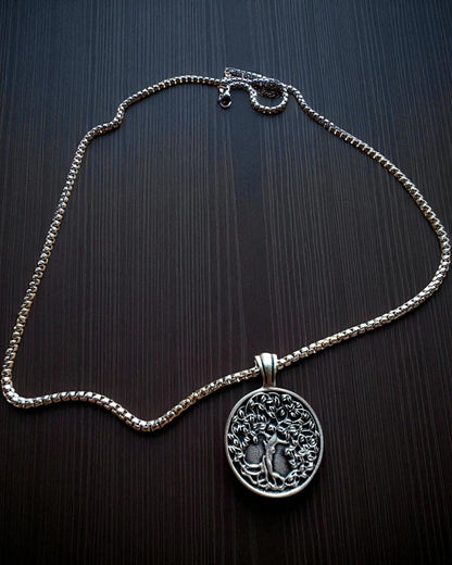 Amulet Livets Træ med Mulighed for Gravering - halskæde "Naturens Vitalitet", personalisering