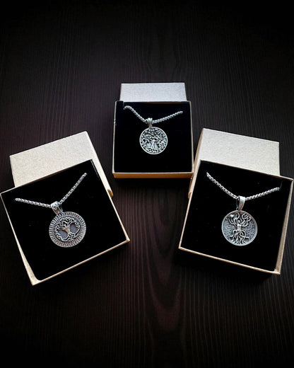 Amulet Livets Træ med Mulighed for Gravering - halskæde "Naturens Vitalitet", personalisering