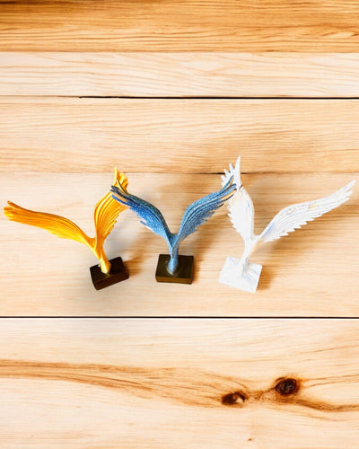 Elegant Englevinge Figur 33 cm høj – "Skræmmende Vogtere", mulighed for personlig gravering som gave, personalisering, 3 farvevarianter