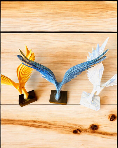 Elegant Englevinge Figur 33 cm høj – "Skræmmende Vogtere", mulighed for personlig gravering som gave, personalisering, 3 farvevarianter