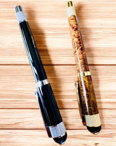 Elegant "Majestic" kuglepen med mulighed for personliggørelse som gave, 2 farvevarianter at vælge imellem