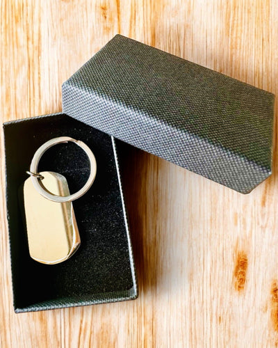 Militær ID Nøglering "Hundetegn" i Rustfrit Stål – Personlig Gravering