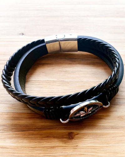 Bransoletka "Compass Adventure" - mulighed for personlig gravering som gave, 2 farvevarianter at vælge imellem