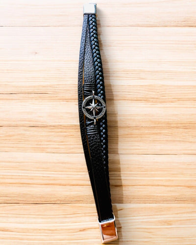 Bransoletka "Compass Adventure" - mulighed for personlig gravering som gave, 2 farvevarianter at vælge imellem