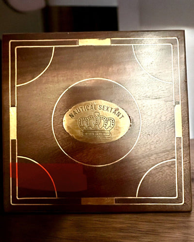 Stor Trækasse til Sekstant eller premium kompas "Mariner's Legacy" med Mulighed for Gravering