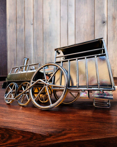 Lokomotywa af jern "Retro Express" – dekoration, model, håndlavet med mulighed for gravering som gave