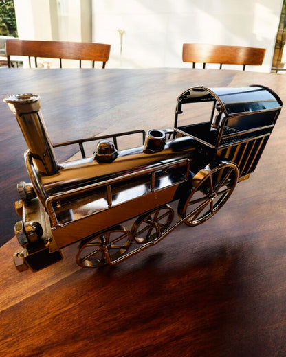 Lokomotiv af jern "Retro Express" – dekoration, model, håndlavet med mulighed for gravering
