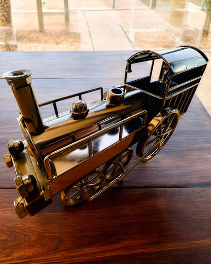 Lokomotiv af jern "Retro Express" – dekoration, model, håndlavet med mulighed for gravering