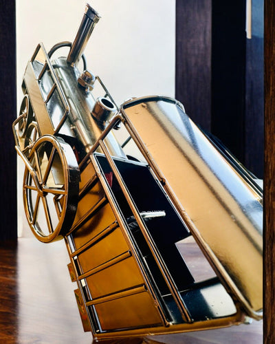 Lokomotywa af jern "Retro Express" – dekoration, model, håndlavet med mulighed for gravering som gave