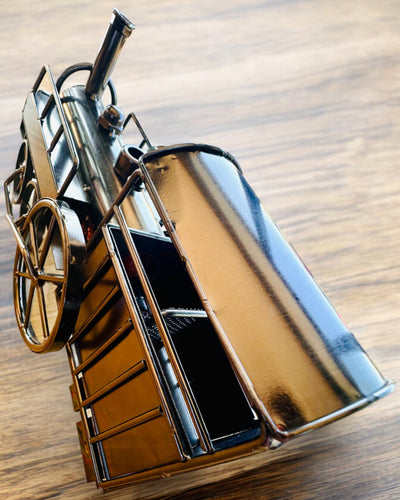 Lokomotywa af jern "Retro Express" – dekoration, model, håndlavet med mulighed for gravering som gave