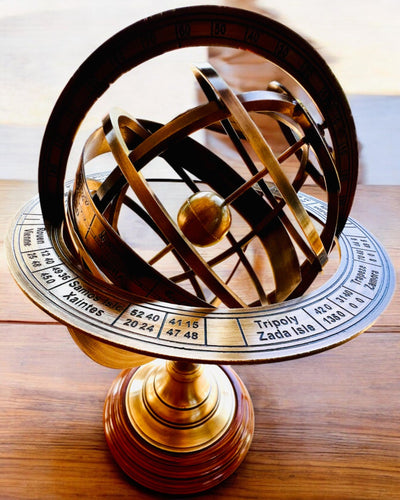 Astrolabium Artis 2 - 30 cm højde, Håndlavet med Mulighed for Gravering, dekoration til kontor, premium