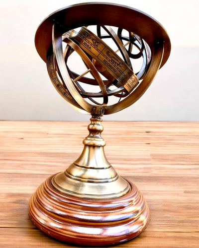 Astrolabium Artis 2 - 30 cm højde, Håndlavet med Mulighed for Gravering, dekoration til kontor, premium