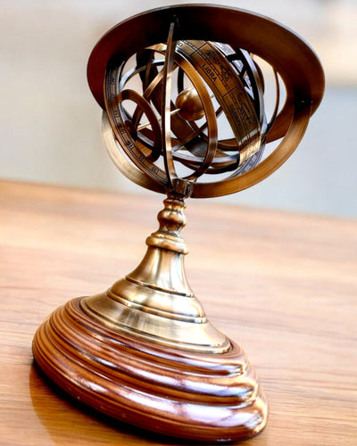 Astrolabium Artis 2 - 30 cm højde, Håndlavet med Mulighed for Gravering, dekoration til kontor, premium