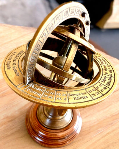 Astrolabium Artis 2 - 30 cm højde, Håndlavet med Mulighed for Gravering, dekoration til kontor, premium