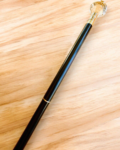 Laska til spadsereture "Hvid Diamant" - Håndlavet i træ, mulighed for gravering