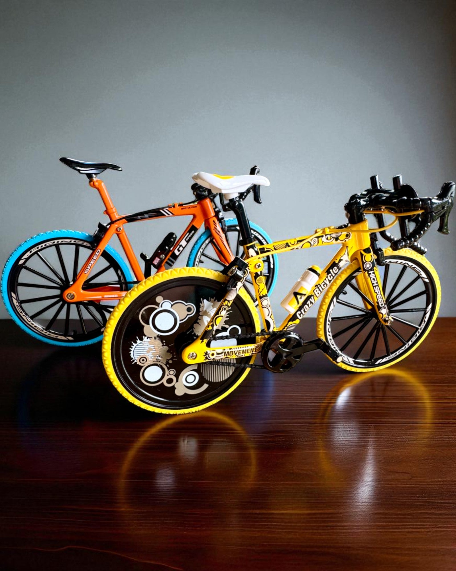 Miniature Metal Modelcykel Samlerobjekt "Speed Rider 1.2" – personalisering med gravering som gave, 2 farvevarianter