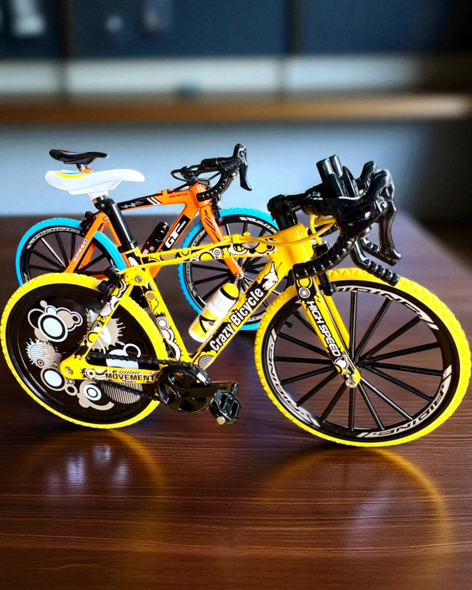 Miniature Metal Modelcykel Samlerobjekt "Speed Rider 1.2" – personalisering med gravering som gave, 2 farvevarianter