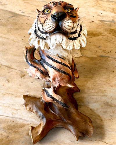 Statuette "Tiger Jungle King" med Gravering Mulighed, figur 29 cm høj, dekoration som gave