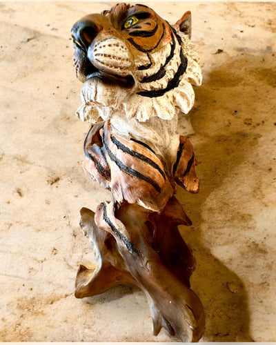 Statuette "Tiger Jungle King" med Gravering Mulighed, figur 29 cm høj, dekoration som gave