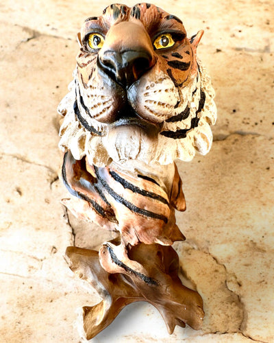 Statuette "Tiger Jungle King" med Gravering Mulighed, figur 29 cm høj, dekoration som gave