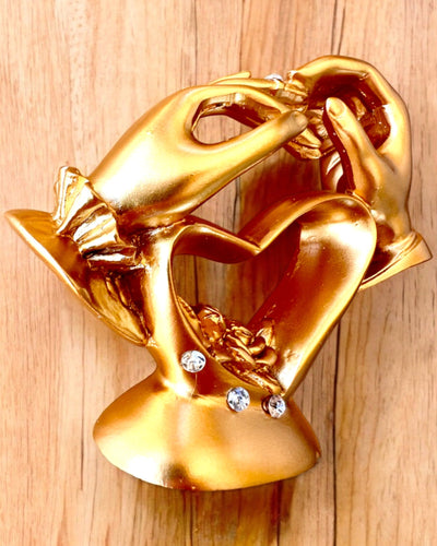 Figur "Berøring af Kærlighed" 10 cm høj, med Mulighed for Gravering som gave