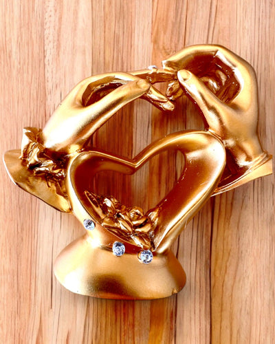 Figur "Berøring af Kærlighed" 10 cm høj, med Mulighed for Gravering som gave