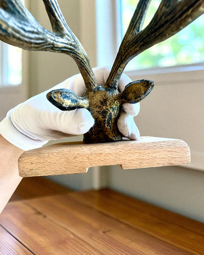 Messingbøjle Hjort Vagt, håndlavet, mulighed for tilpasning med gravering på træ