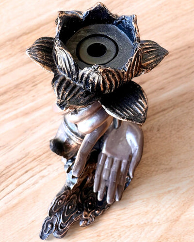 Mystisk Hånd, Røgelsesbrænder, holder til røgelse med Strømning, mulighed for tilpasning med gravering til gave