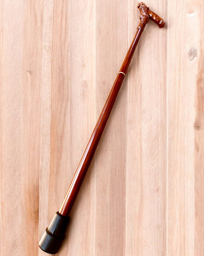 'Laska Spacerowa 'Laska "Król Dżungli", drewniana, mulighed for personliggørelse med gravering'