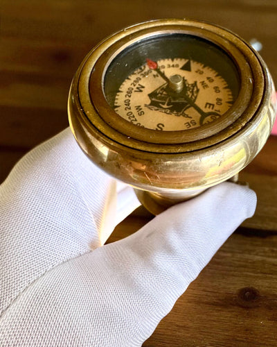 Navigatorstok 2.0 med kompas og skjult kikkert, mulighed for personlig gravering som gave