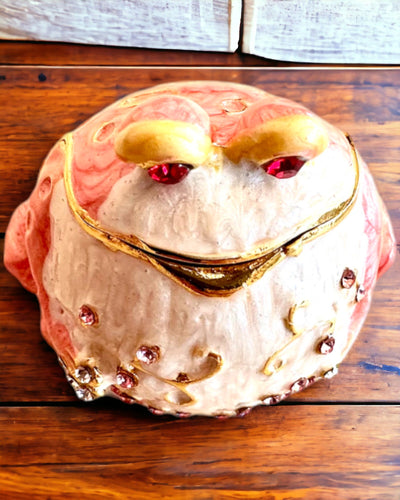 Elegant dekorativ æske "Żabi Skarb" til gave med personalisering, med mulighed for gravering