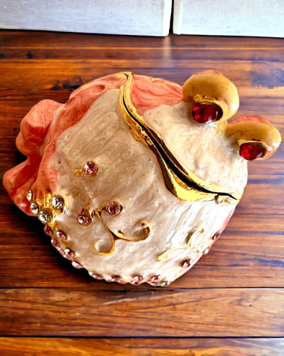 Elegant dekorativ æske "Żabi Skarb" til gave med personalisering, med mulighed for gravering