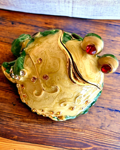 Elegant dekorativ æske "Żabi Skarb" til gave med personalisering, med mulighed for gravering