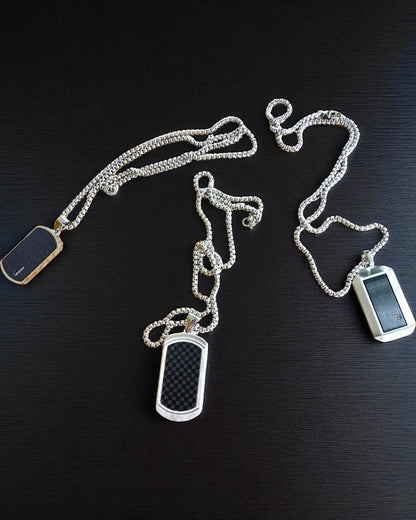 Herrehalskæde Dog Tag „SteelVision” – rustfrit stål, 15 varianter, tilpasning med gravering