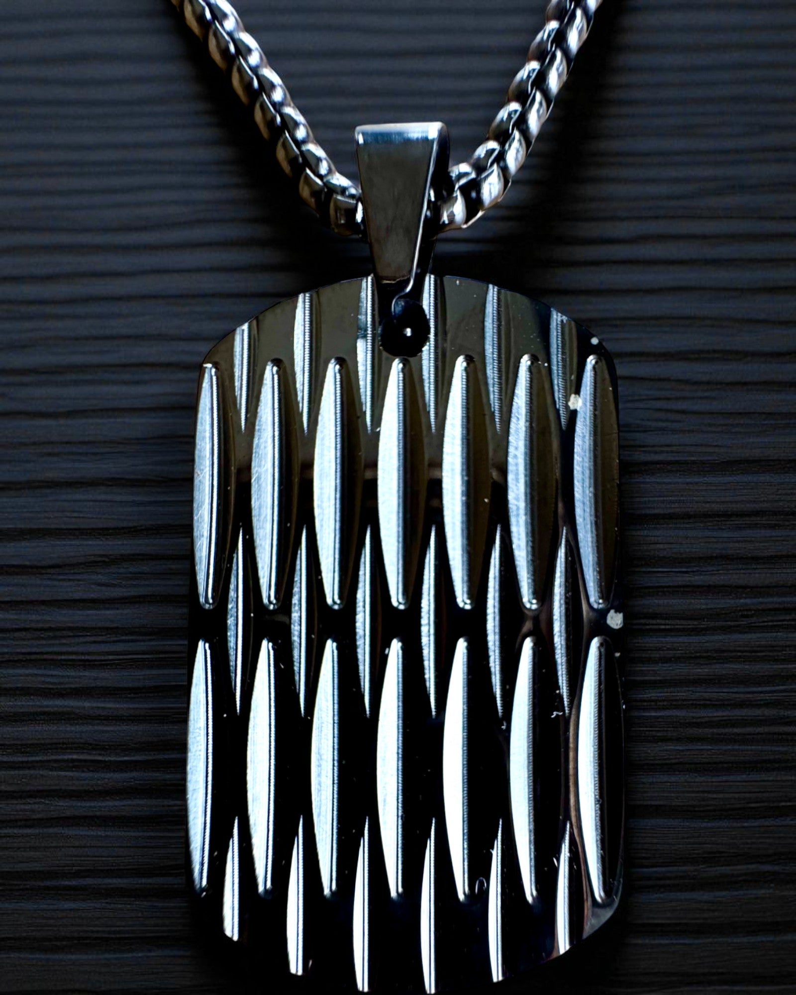 Herrehalskæde Dog Tag „SteelVision” – rustfrit stål, 15 varianter, tilpasning med gravering