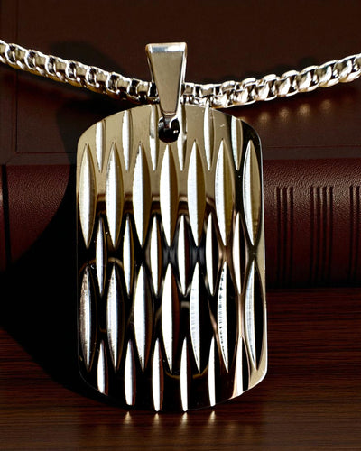 Herrehalskæde Dog Tag „SteelVision” – rustfrit stål, 15 varianter, tilpasning med gravering