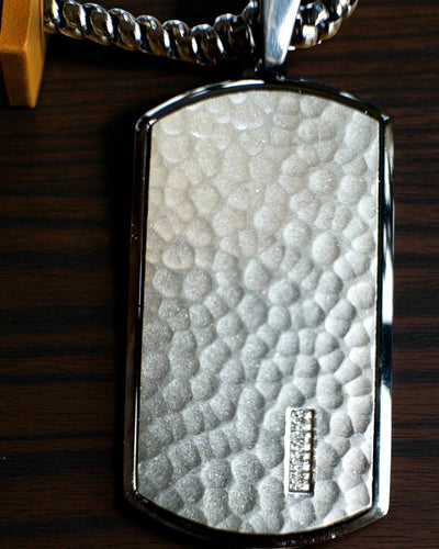 Herrehalskæde Dog Tag „SteelVision” – rustfrit stål, 15 varianter, tilpasning med gravering