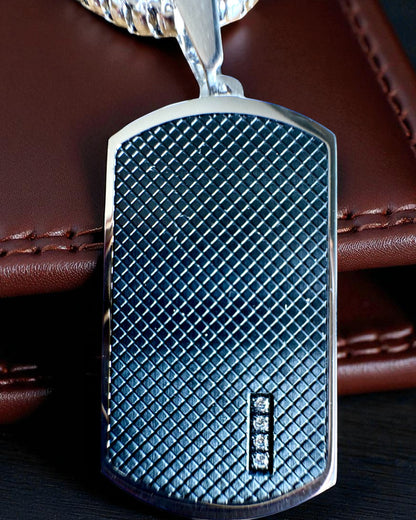 Herrehalskæde Dog Tag „SteelVision” – rustfrit stål, 15 varianter, tilpasning med gravering
