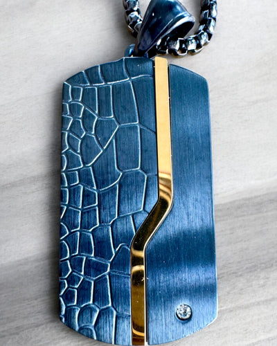 Herrehalskæde Dog Tag „SteelVision” – rustfrit stål, 15 varianter, tilpasning med gravering