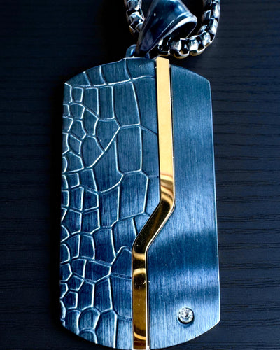 Herrehalskæde Dog Tag „SteelVision” – rustfrit stål, 15 varianter, tilpasning med gravering