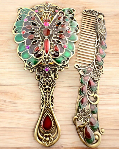 Spejlsæt "Sommerfugleelegance" med Kam