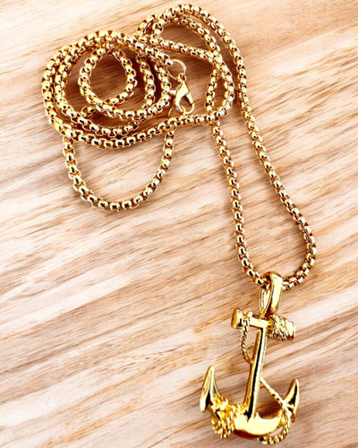 Determinationens Anker, Søamulet, halskæde, mulighed for personlig gravering som gave, 3 varianter at vælge imellem