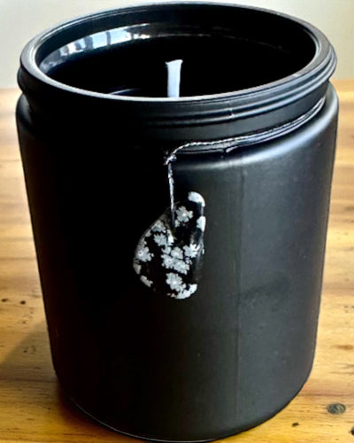 Intentionel sojavokslys Obsidian – selvtillid og indre styrke, 250 ml, mulighed for personliggørelse som gave